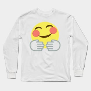 Hugging Emoji Face Long Sleeve T-Shirt